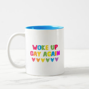 Väck upp gay igen Två-Tonad mugg