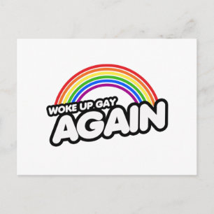 Väck upp gay igen vykort