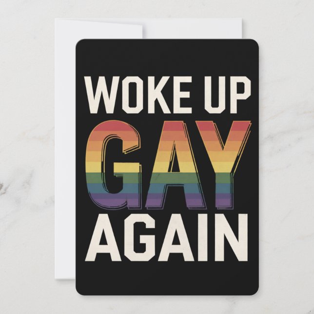 Väck upp igen LGBTQ-Pridet Ally Rainbow Inbjudningar (Framsida)