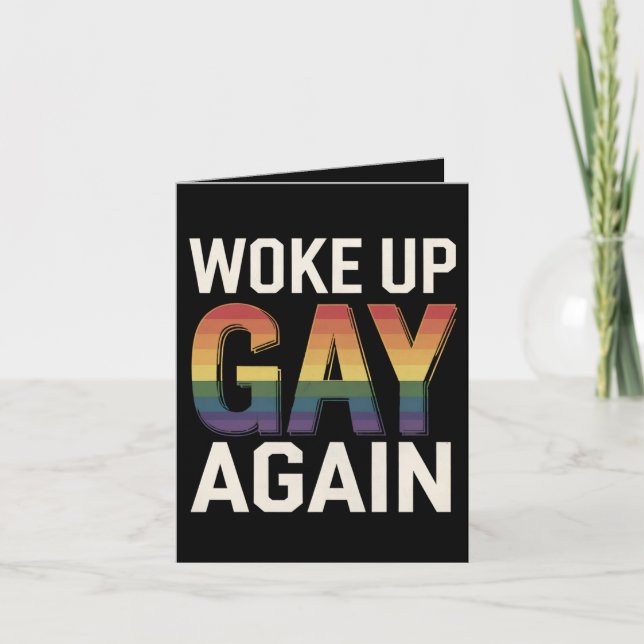 Väck upp igen LGBTQ-Pridet Ally Rainbow Kort (Framsida)