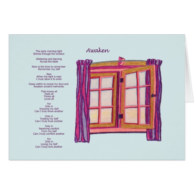 Väcka kortet hälsningskort (Framsidan Horizontal)