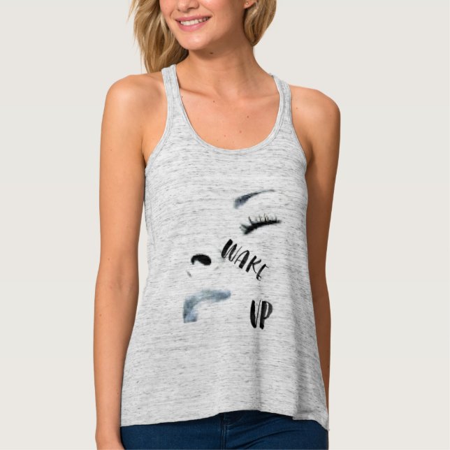 väcka upp T-Shirt Linne Med Racerback (Framsida)