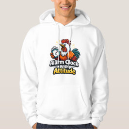 Väckarklocka med attityd, rostar-citat. hoodie