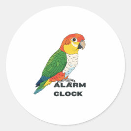 Väckarklocka Sun Conure – Högljudd design av papeg Runt Klistermärke
