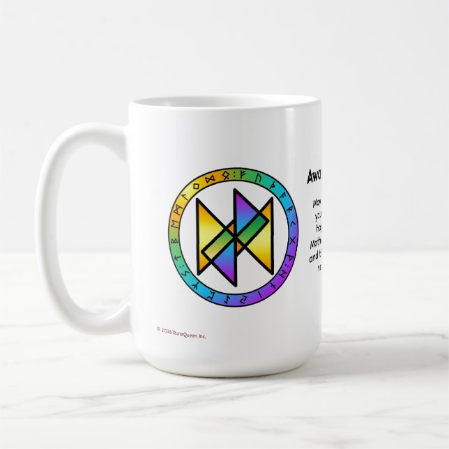Väckas till glädje! Bindruna 15 oz. Mugg (Vänster)