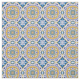 💙 Vackblå Azulejos 004, liten storlek bricka  Tyg