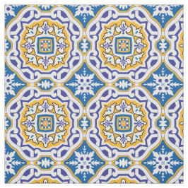 💙 Vackblå Azulejos 004, storlek med XXL Tyg