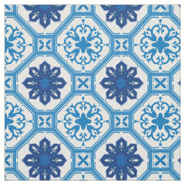 💙 Vackblå Azulejos, storlek med XXL-plattan Tyg