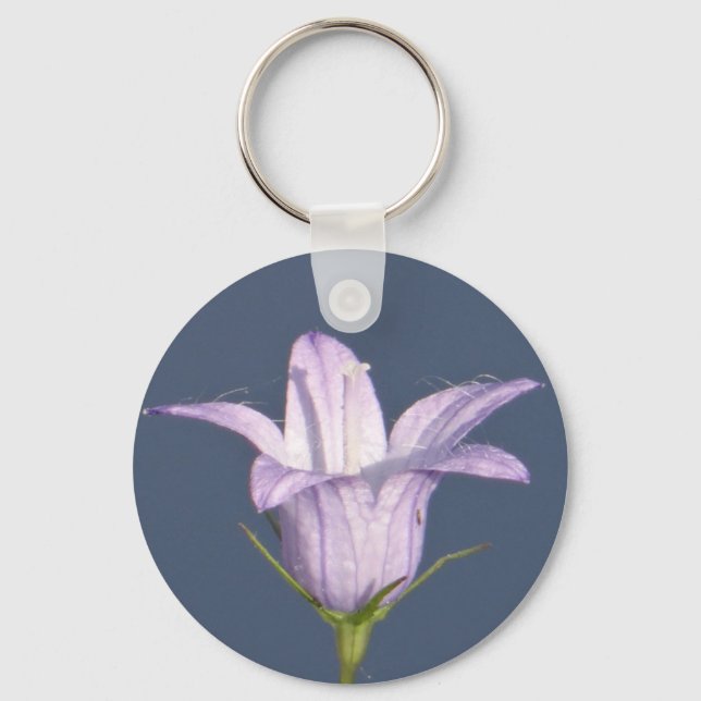 Vackblå klockblomma nyckelring (Framsida)