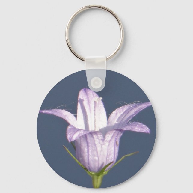 Vackblå klockblomma nyckelring (Framsida)