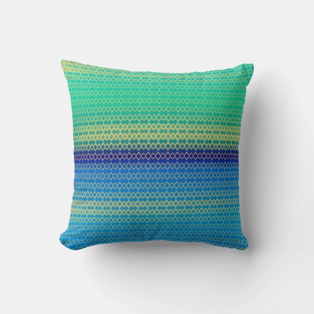 Vackblå och Grönt Anpassningsbar Pillow Kudde (Framsida)