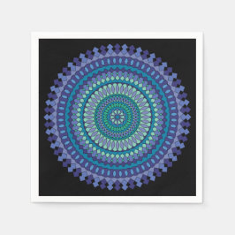 Vackblått och Grönt Party Napkins i 3 Stilar Pappersservett