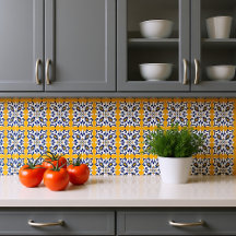 💙 Vackblått och gult Azulejos VIII