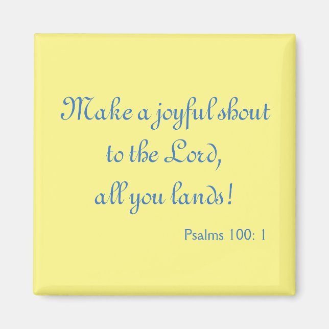 Vackblått och gult - beröm magnet (Framsidan)