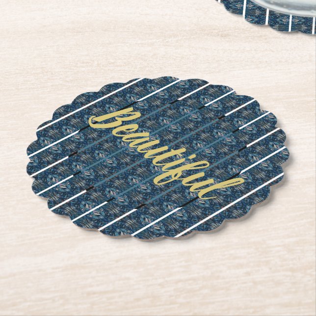 Vackblått Pappert Underlägg - Adiela Akoo (Vinklad)