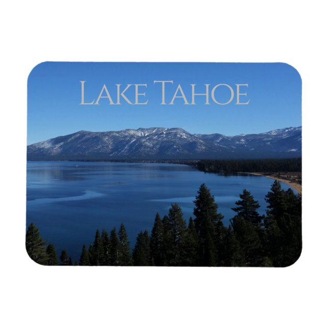 Vackblått Sjö Tahoe Magnet (Horisontell)