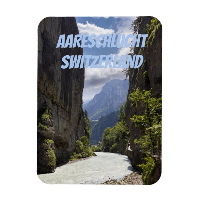 Vacker Aare Gorge, Schweiz Magnet (Vertikal)