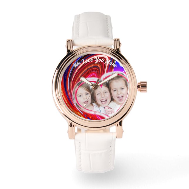 Vacker Abstrakt Elegant Roséguld Armbandsur (Framsida)