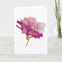 Vacker Abstrakt Rosa Blommig Lyckönskningskort