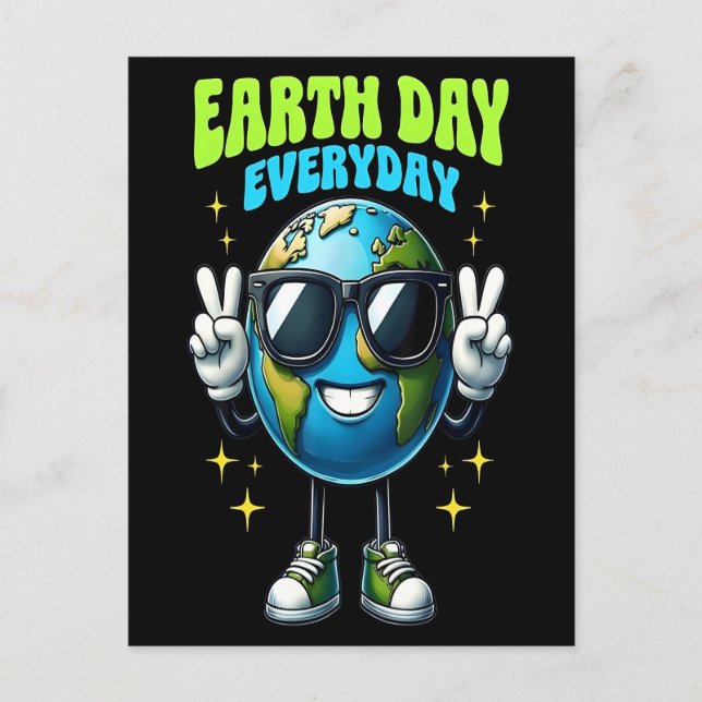 Vacker affisch på Jordens dag 2026 Helg Vykort (Framsida)