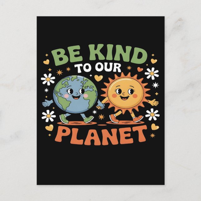 Vacker affisch på jordens dag 2026 vykort (Framsida)