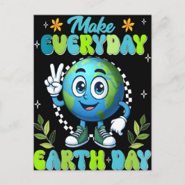 Vacker affisch på jordens dag 2026 vykort