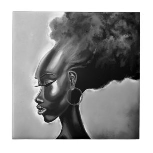Vacker afrikansk dam keramisk kakel