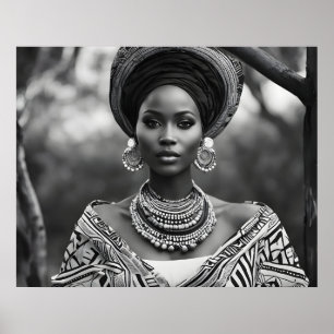 Vacker afrikansk kvinna poster