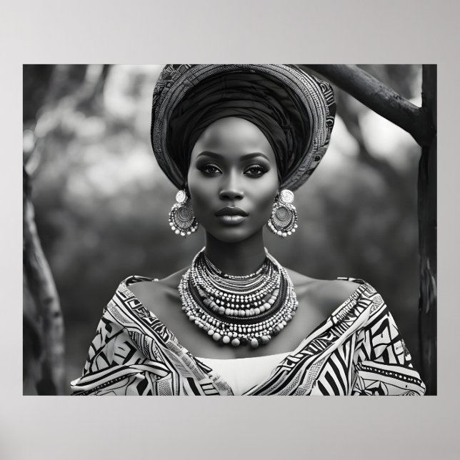 Vacker afrikansk kvinna poster (Framsidan)