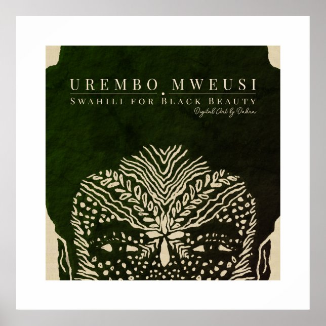 Vacker afrikansk kvinna poster (Framsidan)