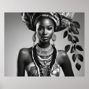 Vacker afrikansk kvinna poster
