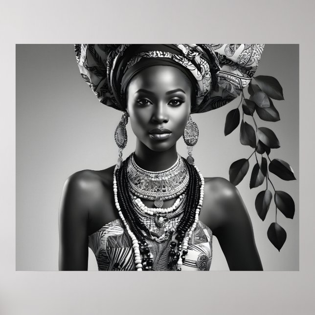 Vacker afrikansk kvinna poster (Framsidan)