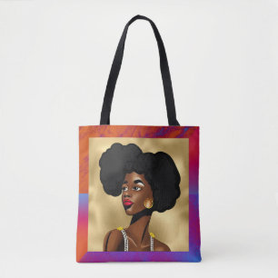 Vacker Afrocentric Stil Woman Tygkasse