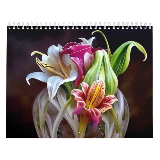 Vacker AI Flower Bilder Kung Protea Lilies Kalender (Omslag)