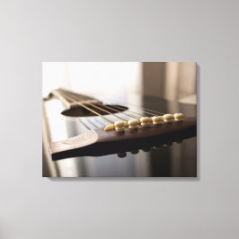 vacker akustisk gitarr för musiken älskare canvastryck