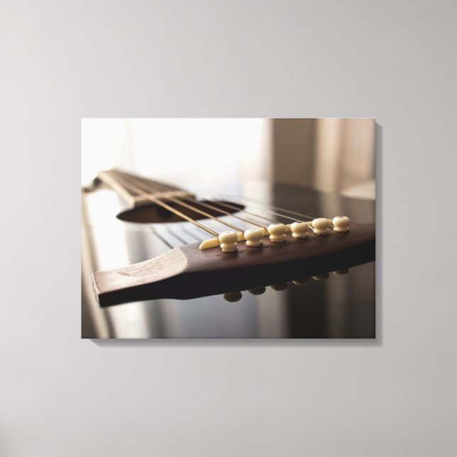 vacker akustisk gitarr för musiken älskare canvastryck (Framsida)