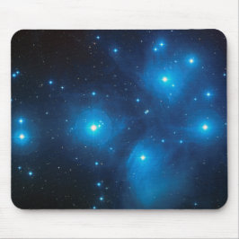 Vacker akvablå stjärnbild Plejaderna Celestial Musmatta