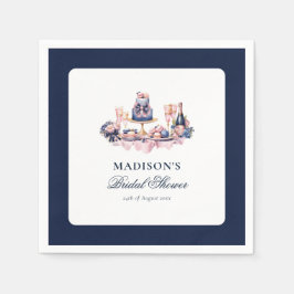 Vacker akvarell Bröllopsdusch Personlig Pappersservett