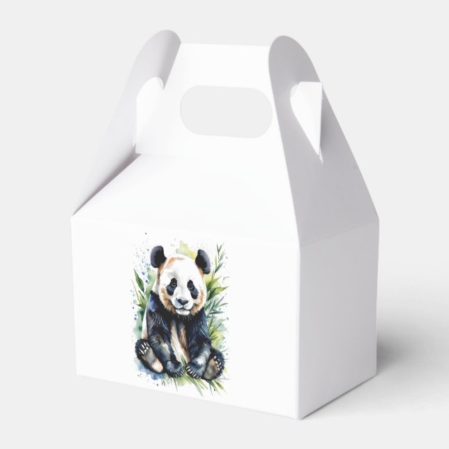 Vacker akvarell Panda Björn  Presentaskar (Framsidan Sidan)