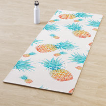 Vacker akvarell tropisk frukt Ananas Mönster