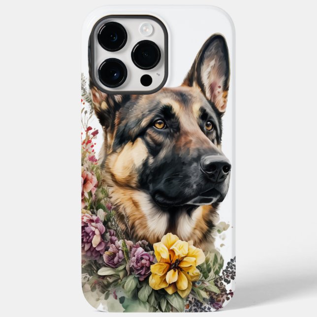 VACKER AKVARELL TYSK SCHÄFERHUND (Baksida)