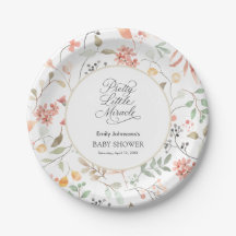 Vacker akvarell vildblomma baby shower