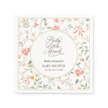 Vacker akvarell vildblomma baby shower