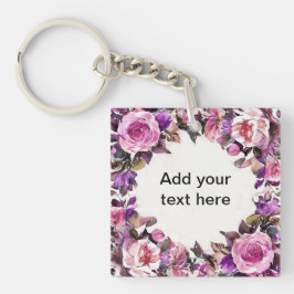 Vacker akvarellblommig kant