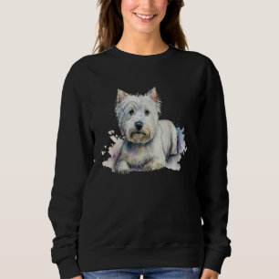 Vacker akvarellporträtt av Westie T Shirt