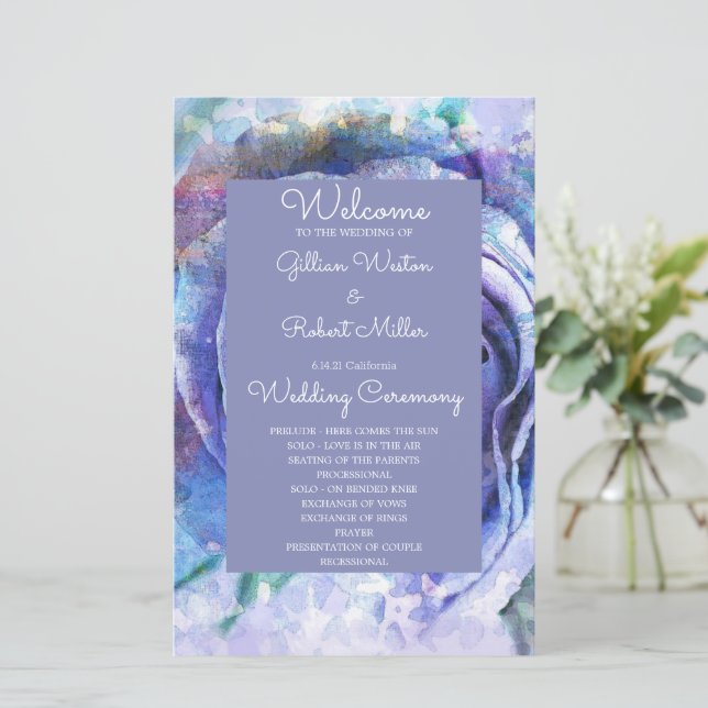 Vacker akvarellros (Stående Fram)