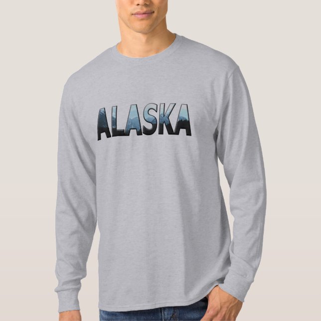 Vacker Alaska Manar Långärmad T-shirt (Framsida)