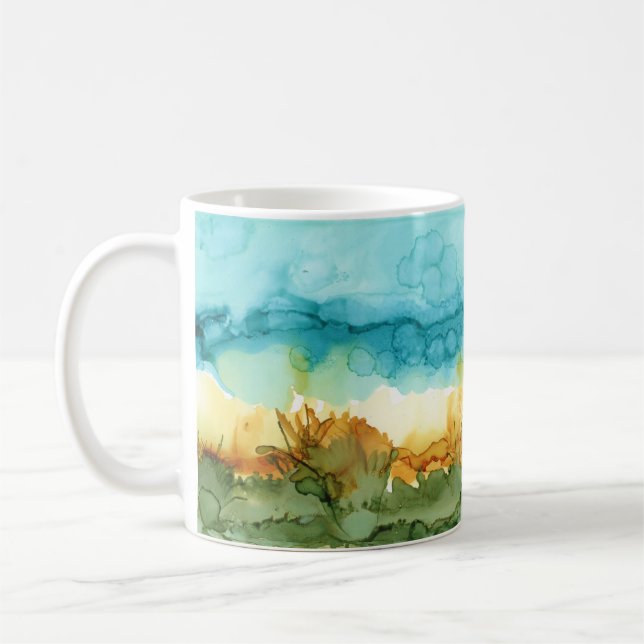 Vacker alkoholbläck kaffemugg (Vänster)
