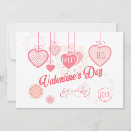 Vacker Alla hjärtans dag Modern design Boho Julkort