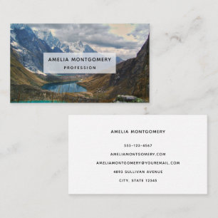Vacker alpin bergsbild visitkort